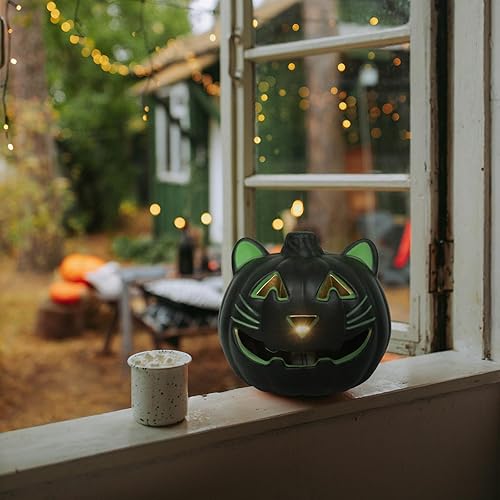 Miniatura 6 de OSALADI 1 luz de modelado de Halloween, luz LED de Halloween, farol de calabaza decorativa, luz de noche de calabaza, luz de mesa de Halloween,