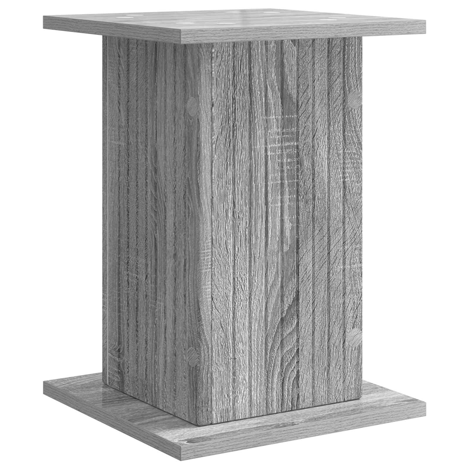 Stojak na rośliny Sonoma szary 30,5 x 30 x 43 cm | Wytrzymałe drewno, odporne na wilgoć, minimalistyczny design, do użytku w pomieszczeniach, łatwe czyszczenie