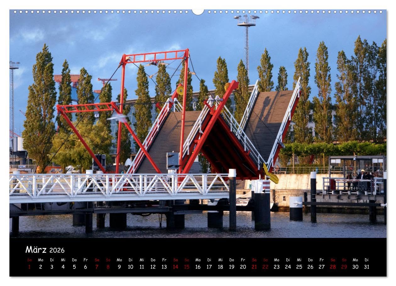 Kiel - Stadt an der Förde (Wandkalender 2026 DIN A2 quer), CALVENDO Monatskalender: Eine Bilderreise durch das maritime Kiel (CALVENDO Orte)