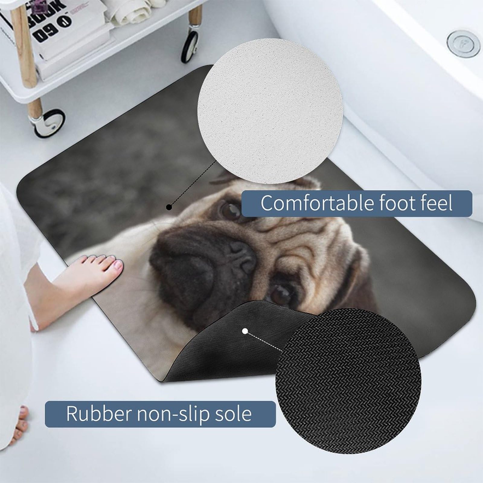 Magnete Da Frigorifero/Calamita Con Cane Carlino Nero – Divertente, Regalo Idea