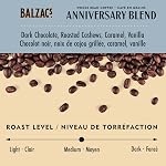 Balzacs Coffee Mélange d'anniversaire de grille-pain moyenne haricot entier Coffee | Riche et complexe mélange d'arabe gastronomique Coffee Haricots canadiens sans noix Coffee | 300g sac
