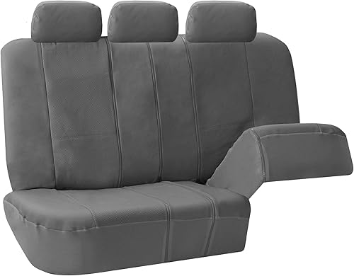 Miniatura 4 de FH Group FH-PU007128 - Fundas de asiento de automóvil de 3 filas de piel sintética de lujo con 8 reposacabezas, compatible con bolsa de aire y