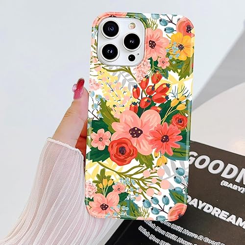 Miniatura 3 de J.west Funda para iPhone 14 Pro Max de 6.7 pulgadas, diseño moderno de ramo de flores botánicas con estampado de flores botánicas de jardín,