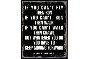 Motivational Wall Art - MLK Inspirational Quotes 8x10 Uplifting Decor