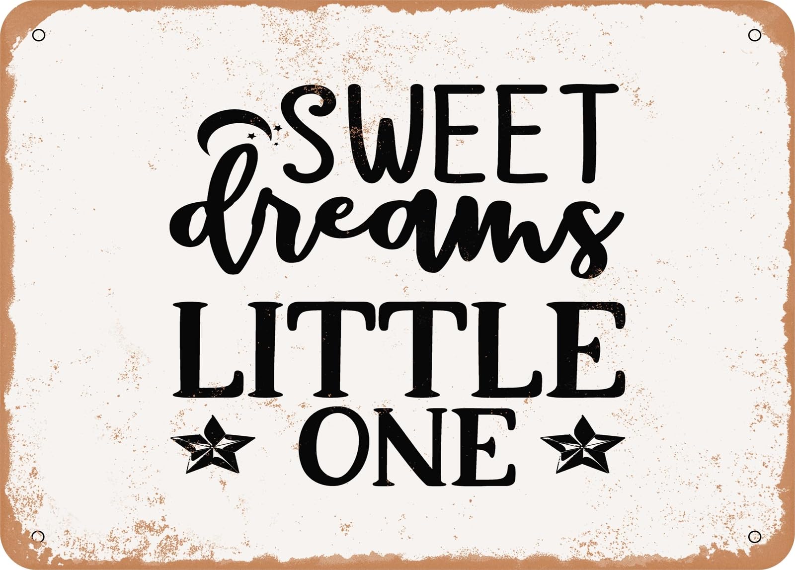 Miaomansenstore Metal Sign - Sweet Dreams Little One - Vintage Look Sign Home Decor