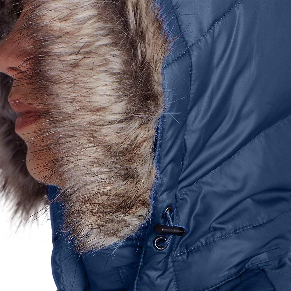 Eddie Bauer Women's Lodge Down Parka, Dusted Indigo Regular XL