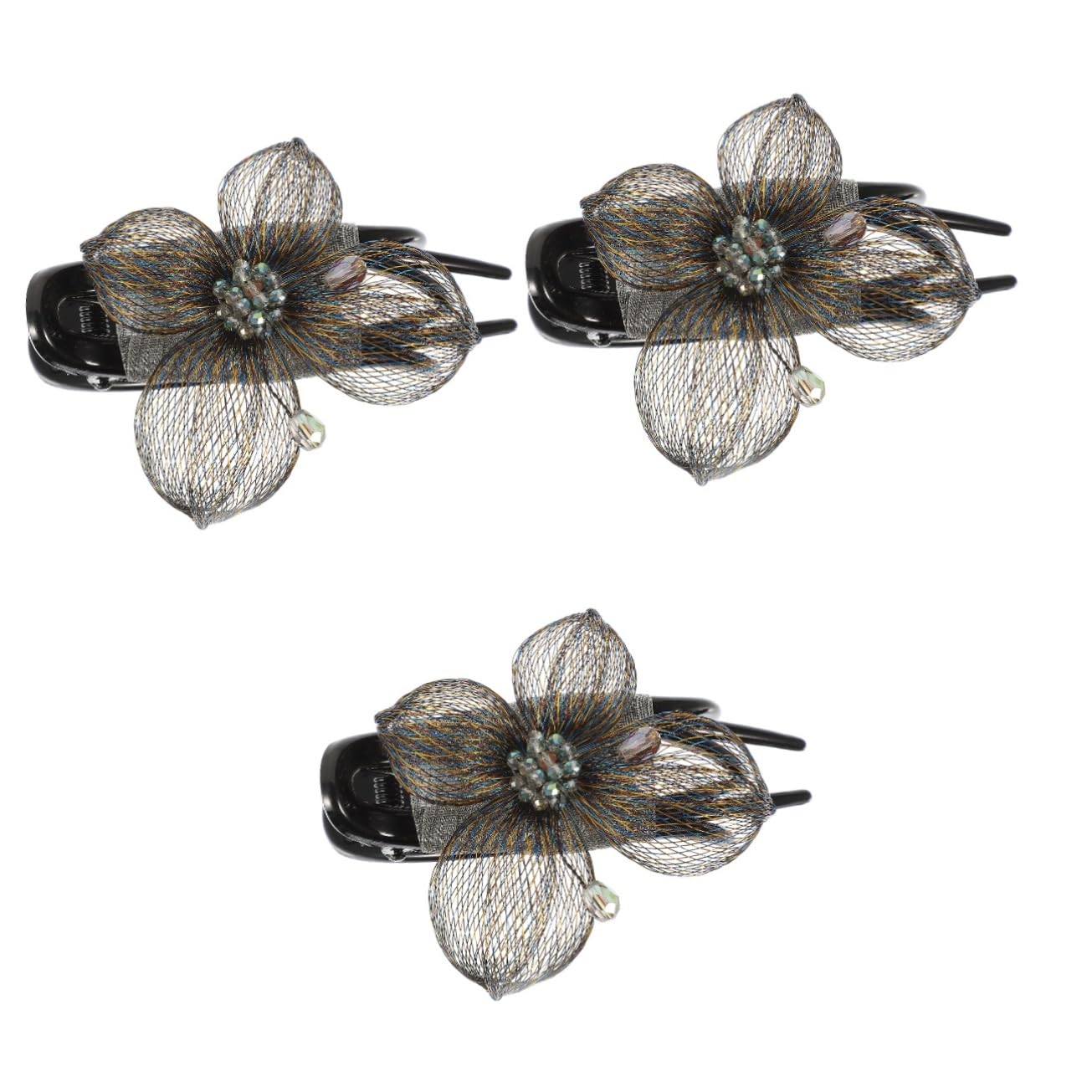 POPETPOP 3 Piezas Horquilla Pinza Decorativa Para El Cabello Clips Laterales Para El Cabello Pinzas De Flores Para El Cabello Clip Francés Decorar De Las Mujeres Hilo Juan Ornitorrinco