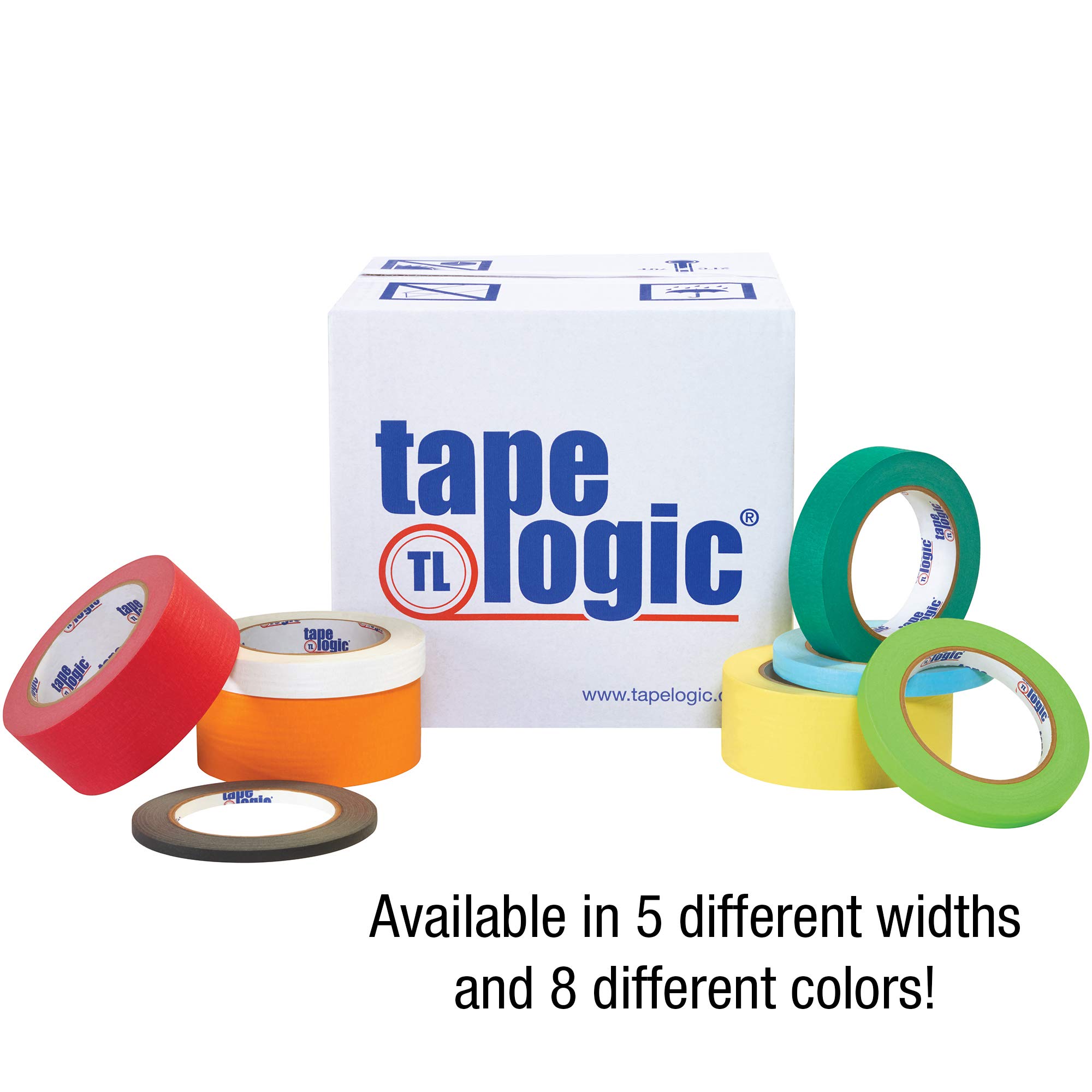 Tape Logic Cinta de enmascaramiento, 4.9 mil, 1/4 pulgadas x 60 yardas, 1/2 Inch x 60 yds. (Pack of 12), Rojo, 12