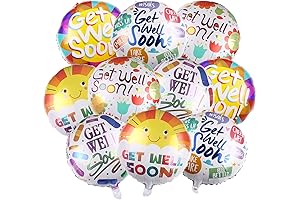 Cheerful 'Get Well Soon' Mylar Balloons: A Speedy Recovery Companion