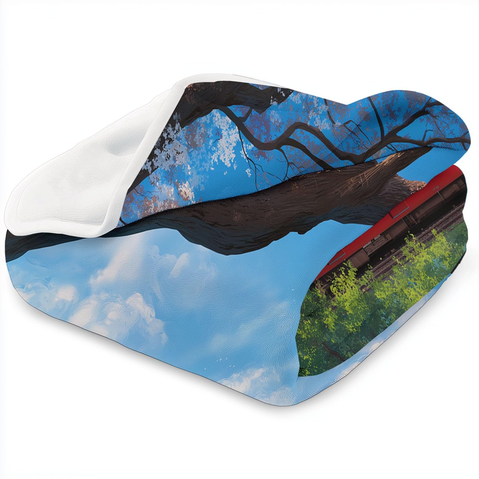 Puszysty koc flanelowy na sofę, łóżko, krzesło, miękki pejzaż miejski, kwiaty, pościel, 220 x 240 cm, dekoracyjny, ultramiękki koc dla dzieci, nastolatków, dorosłych, 220 x 240 cm