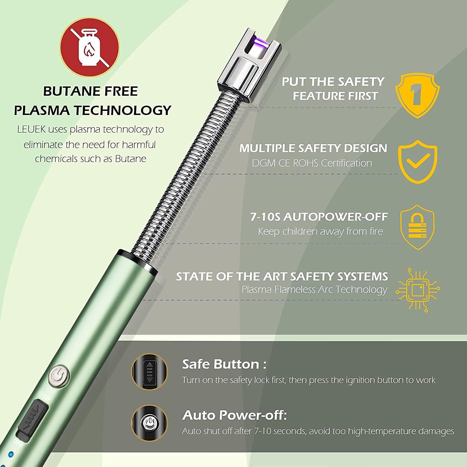 Candle Lighter, Upgraded USB Charging Arc Lighter with 360° Flexible Neck, Suitable Ignite Light Candles Gas Stoves Camping Cooking Barbecue Fireworks Flame : Health & Household