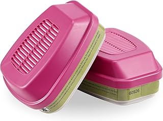 Respirator Cartridges 60926,Particulate Filter Replacement for Half/Full Facepieces 6000,7000 and FF-400,Effectively Filter Organic Vapor,Acid Gas,Formaldehyde,Non-Oil and Oil particulates,1 Pair