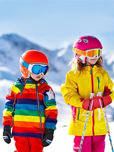 Miniatura 2 de SATINIOR 6 pares de guantes de nieve para niños, guantes de invierno para bebés, impermeables, guantes de esquí para niños pequeños, cálidos, para