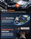 70mai 2.7K Dash Cam Front and Rear A500S, 1944P UHD Dashcam for Cars, ADAS, Built in WiFi GPS, Sony IMX335, 2'' IPS LCD Screen, 140° FOV, WDR, Super Night Vision, 24-Hour Parking Mode, Time-Lapse