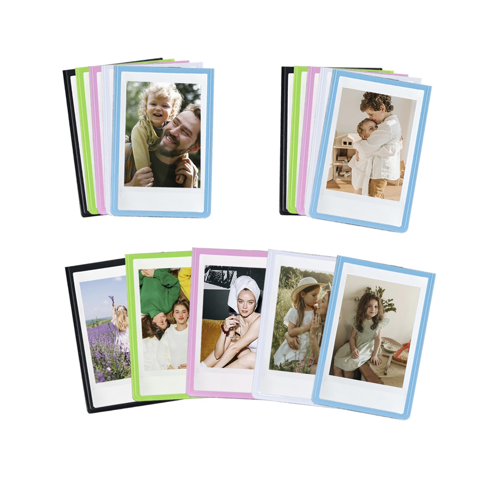 2x3 Small Magnetic Photo Frame,Personalised Mini Magnetic Picture Frames Refrigerator for Fujifilm Instax Mini 12 11 99 90 40 9 8 7 EVO 3 Inch Films, for 5.4cm*8.6cm Pictures (5Color-15Pack)