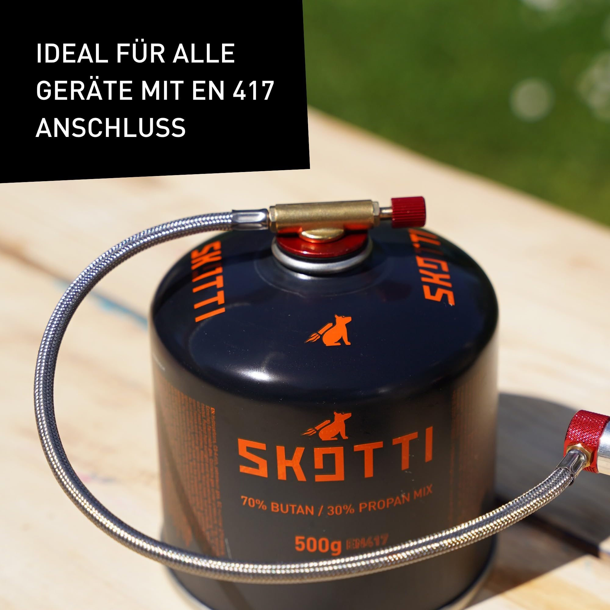 SKOTTI Gaskartusche, EN 417 Gaskartusche mit Protan-Butan Gemisch, Ideal für Gasgrills und Campingkocher mit EN 417 Schraubventil, Gaskartuschen Grill, Camping Grill Gaskartusche