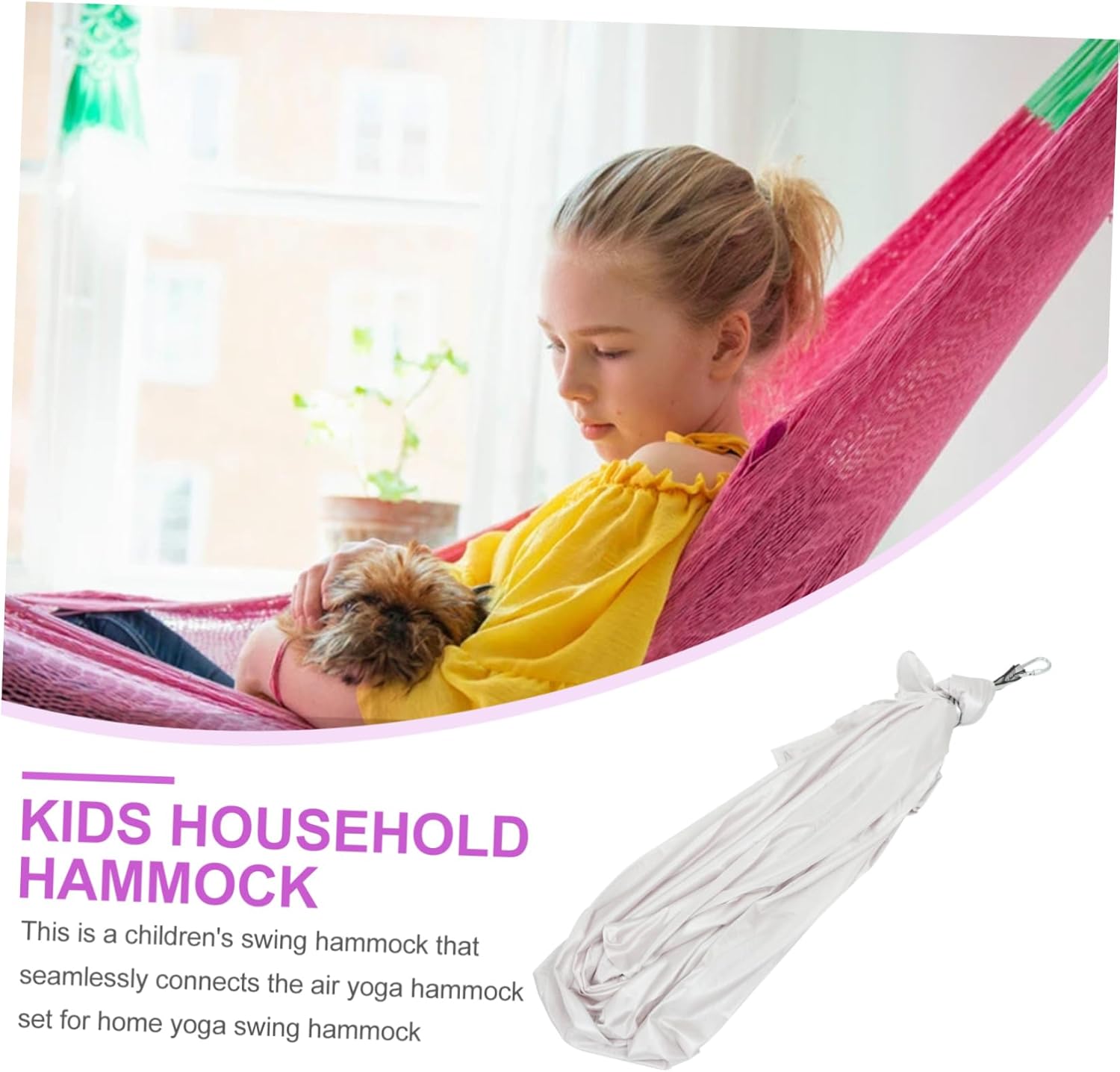 1set Outdoor Boys and Girls Yoga Hammock Aerial Yoga Training Prop Lightweight Suitable for Camping Hiking