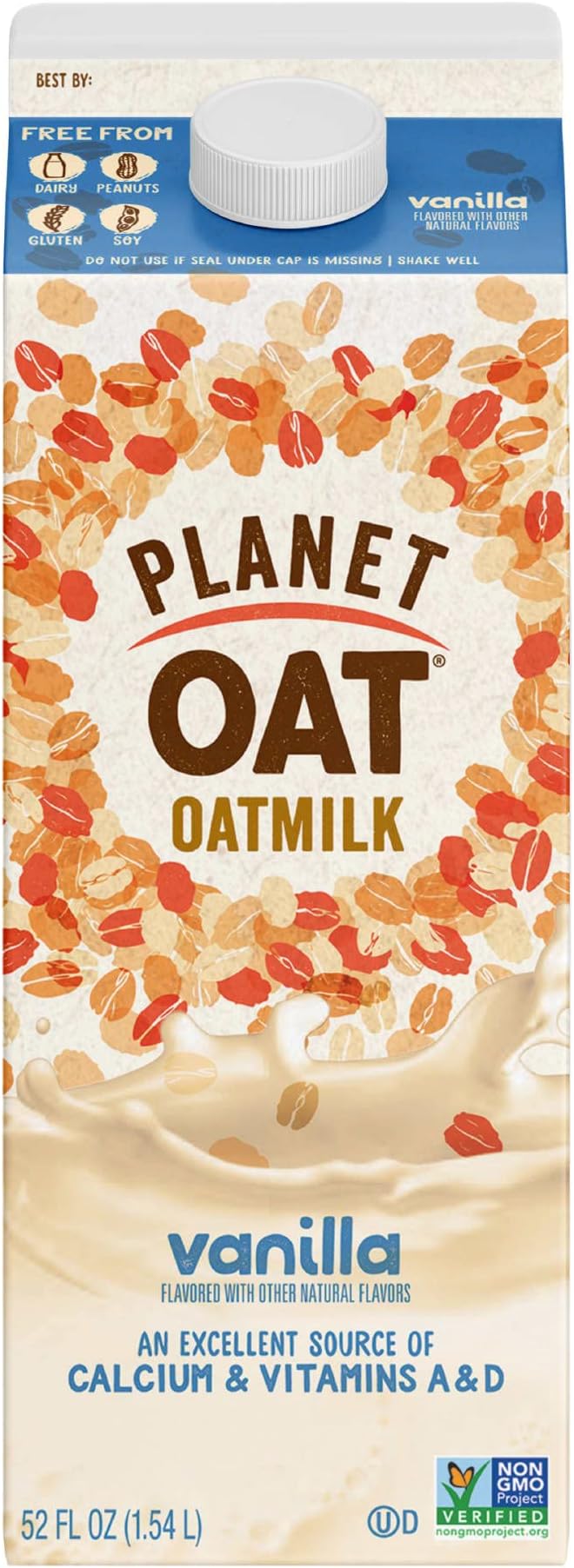 Planet Oat Vanilla Oatmilk, 52 oz