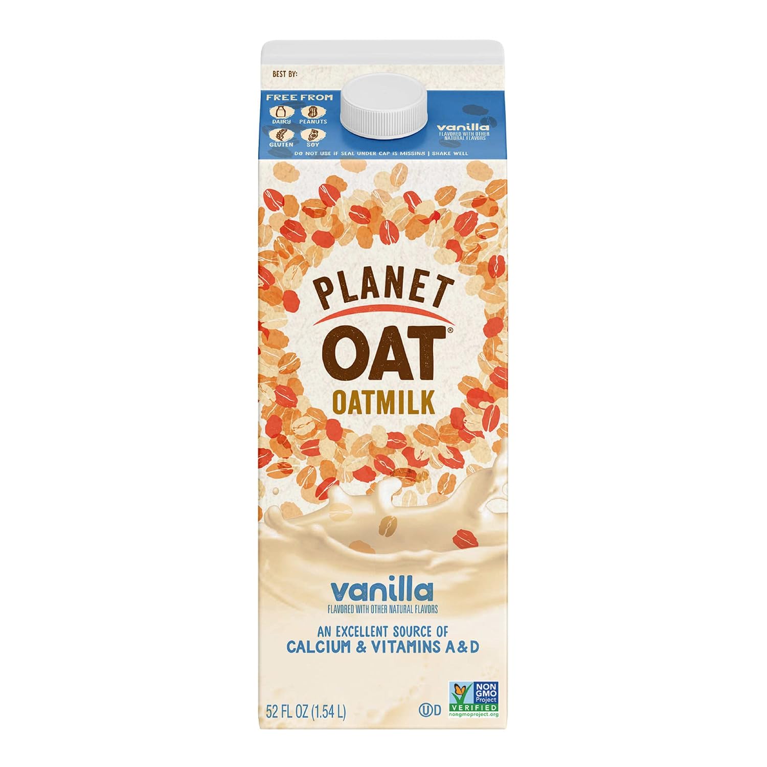 Planet Oat Oatmilk, Vanilla, 52 Fluid Ounce