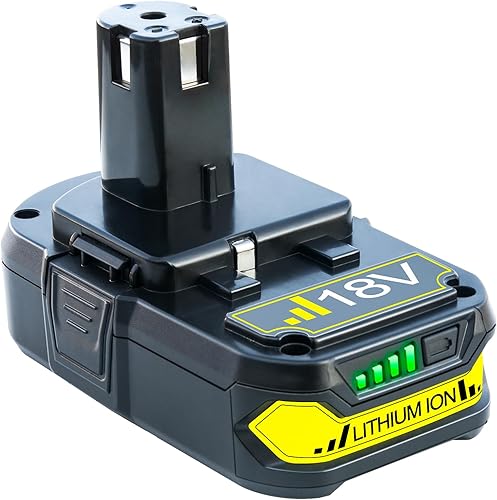 Miniatura 4 de FSKE Reemplazo de litio de 2.0Ah para batería Ryobi de 18 V P102 P103 P104, etc. (1 unidad) Compatible con herramientas eléctricas inalámbricas de