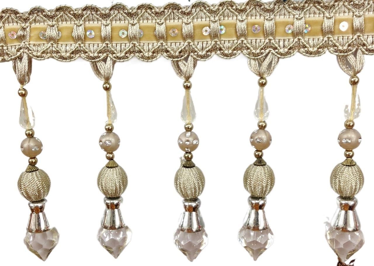 bnjlSDATwr fringe trim， Fringe Trim Tassel,Curtain Applique,Sewing Tablecloth Decorative Fringing Trimmings(8,1 meter)