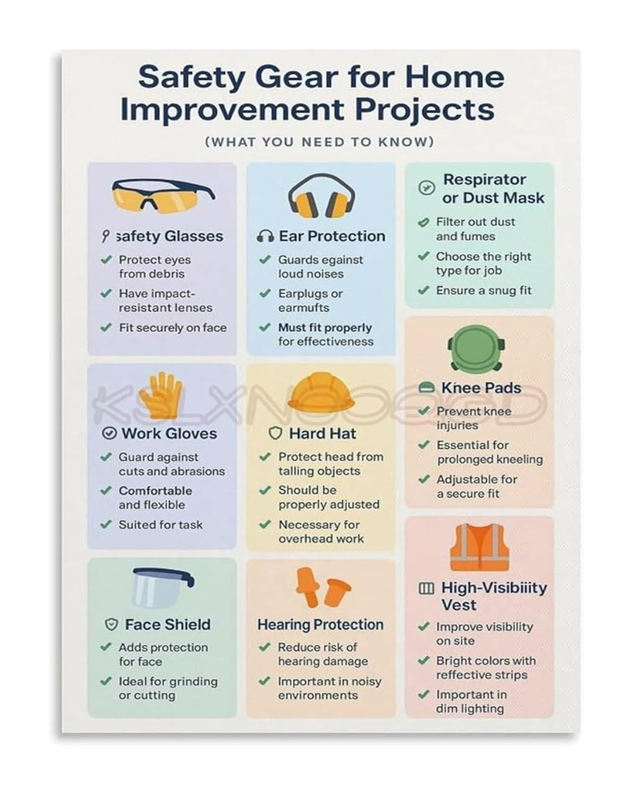 NWPNLXEA Tools and Equipment Guide for Successful DIY Projects Canvas Wall-Art for Workshop Wall and Practical Housewarming Gift Framed,08x12inch(20x30cm)
