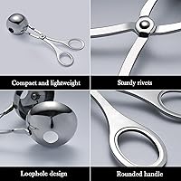 Vista 2 de 2 bolas de carne de acero inoxidable para hacer albóndigas de bola de albóndigas antiadherentes con asas antideslizantes desmontables, máquina