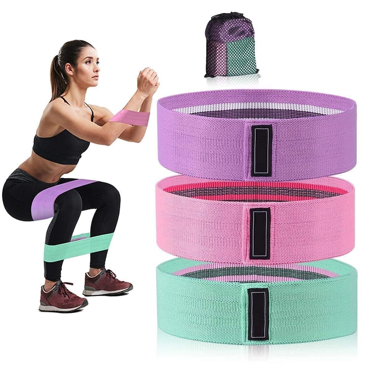 TONSYL Resistance Bands for Legs and Butt, Fabric Exercise Bands 3 Pack Set,Thick Wide Stretch Fitness Bands,Non-Slip Workout Loop Bands, Booty Hip Bands for Women Home Gym Fabric Hip Bands (B0C1ZMX967) Amazon Price History, Amazon Price Tracker