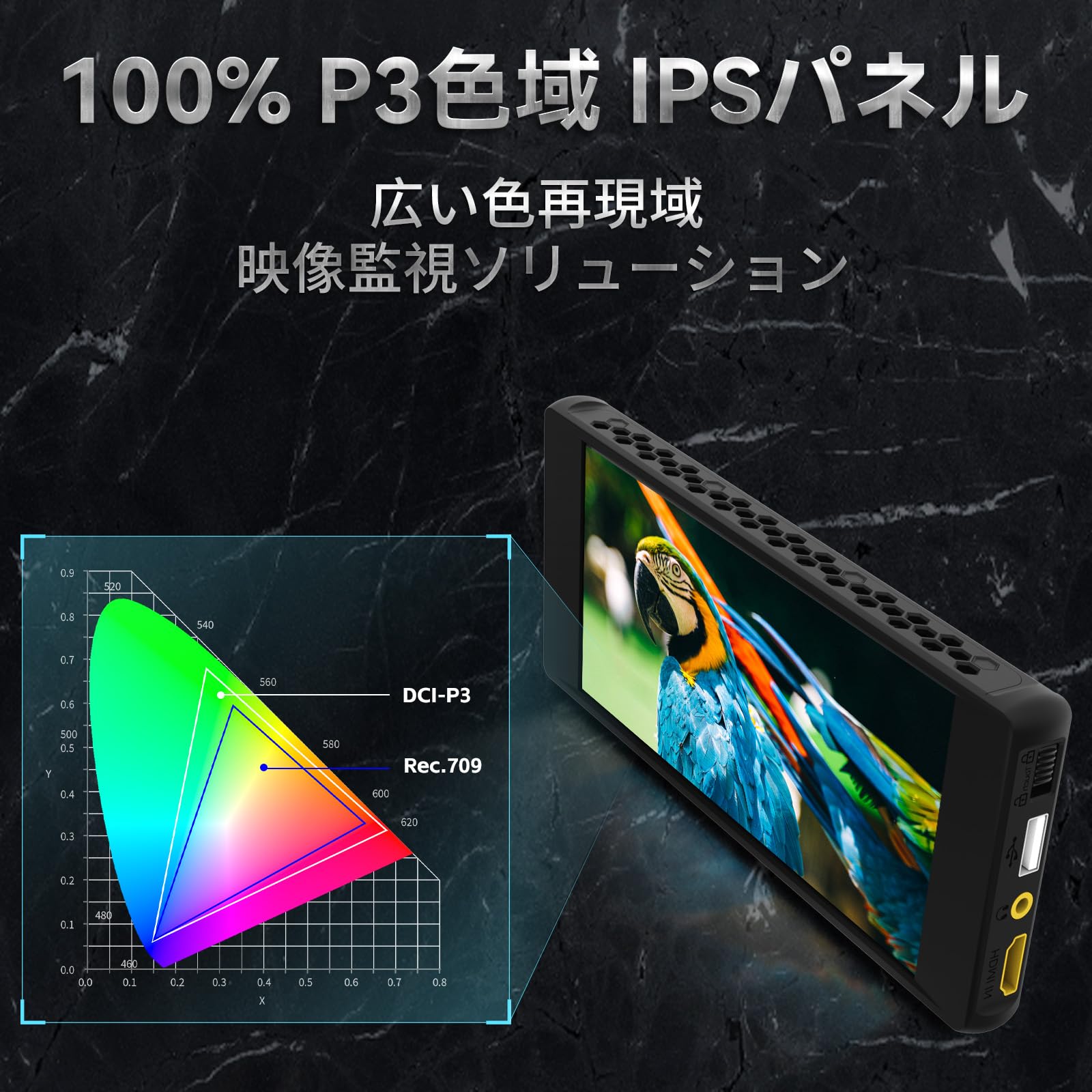 Amazon | Portkeys PT6 5.2” カメラモニター 100%P3 IP耐指紋性超軽
