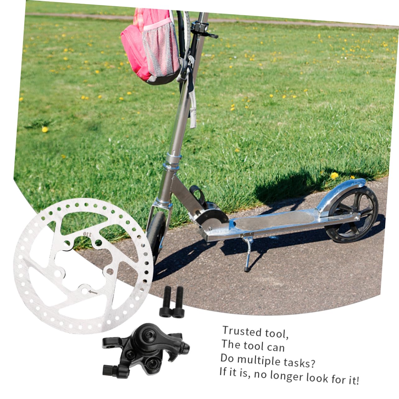 Toyvian Set Disco Freno per Scooter Elettrico, Metallo Bianco | Sostituzione per Pezzi Usurati o Rotti, Robusto e Facile da Installare, Accessorio di Ricambio Singolo