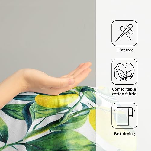 Miniatura 4 de Giwawa Toallas de mano de limón fresco de verano con estampado de frutas tropicales para baño, toalla de mano suave y absorbente, toalla de baño
