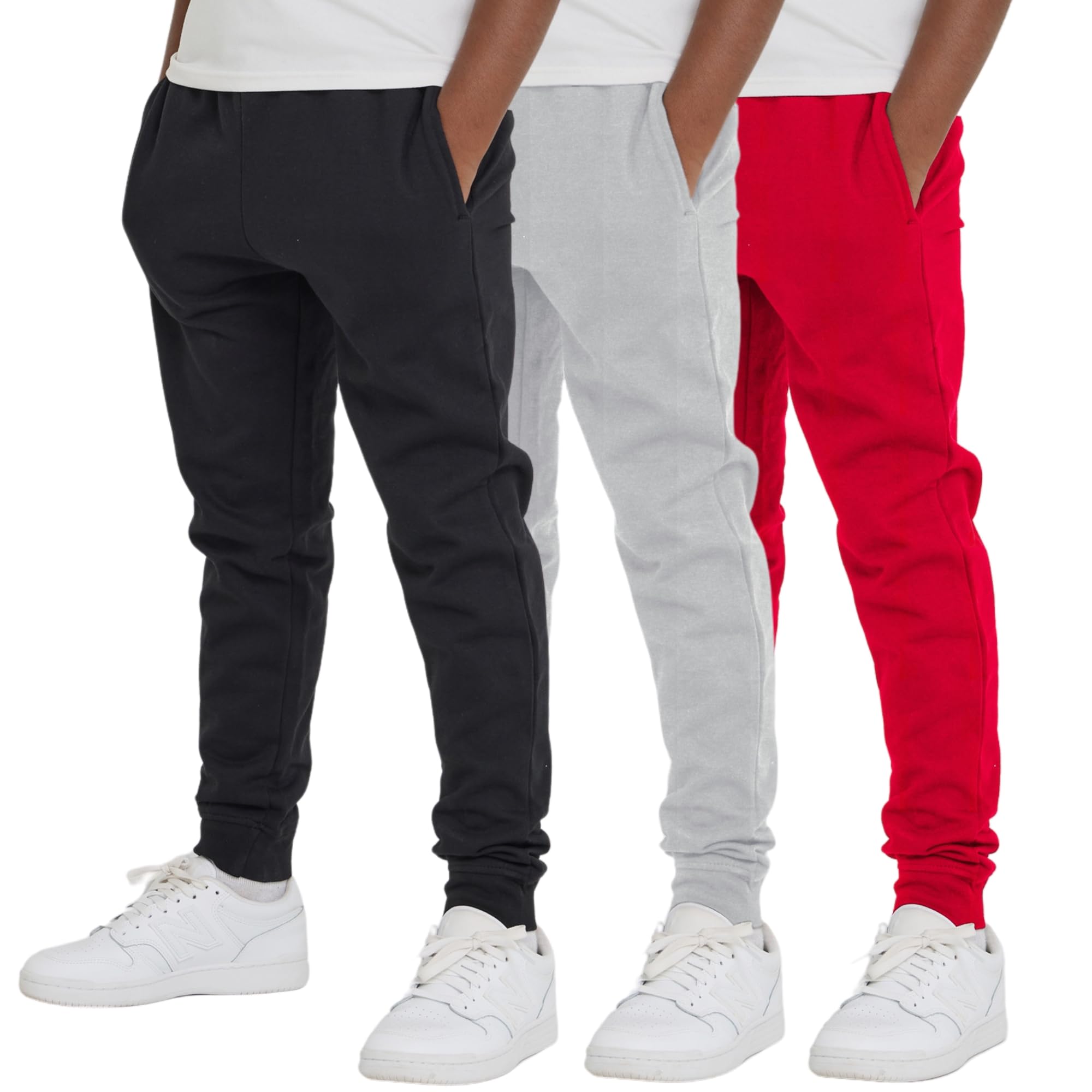ultra performance 3 pack boys sweatpants kids clothes active soft fleece joggers for boys size 4-20