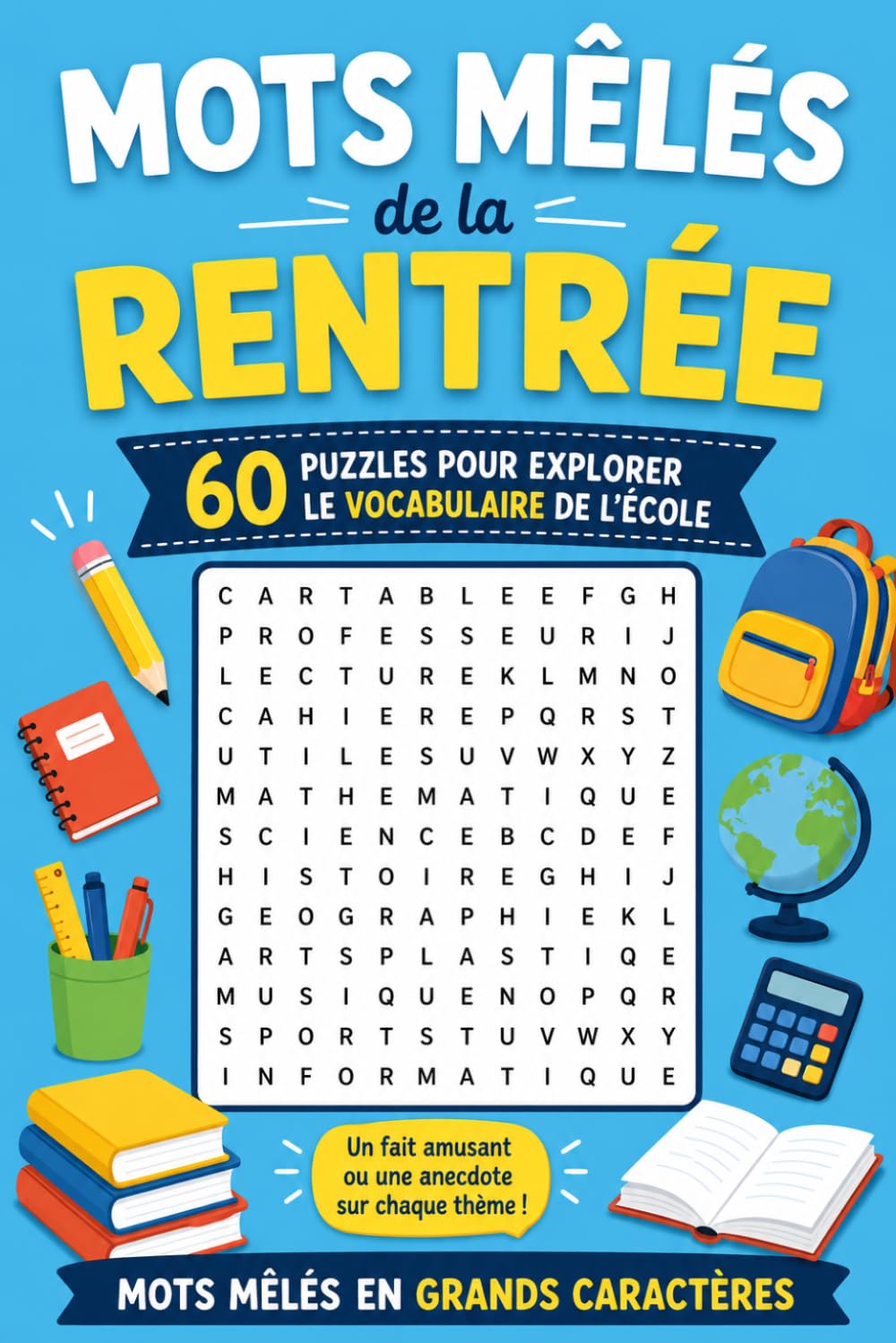 Mots Mêlés de la Rentrée: 60 Puzzles pour Explorer le Vocabulaire de l'École