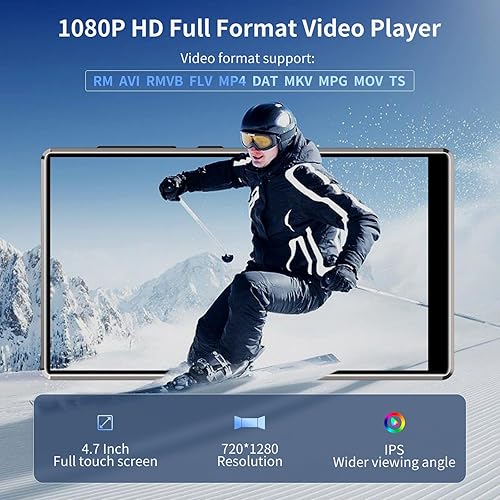 Miniatura 3 de Reproductor MP3 de 80 GB con Bluetooth y WiFi, reproductor de música de transmisión Android con Spotify, Tienda Music, Pandora, Audible, reproductor