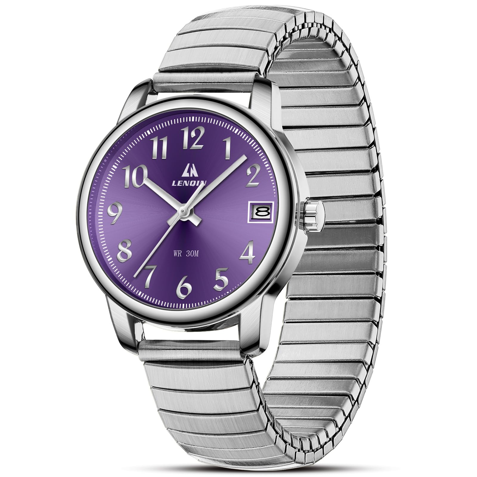 LN LENQIN Damen Uhren Damen Uhr Edelstahl Wasserdicht Uhren für Frauen Analog Quarz Armbanduhr Expansion Band