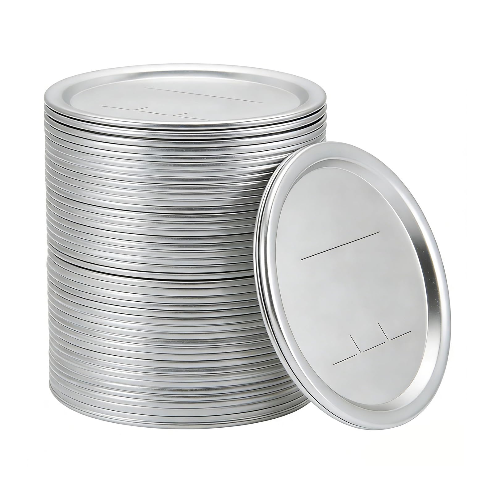 Of 60 Airtights Sealing Jar Lids for Preserving Freshing Handwriteable for Date Craft From Strong Iron Airtight Jar Lids