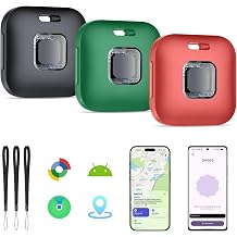 Hoxe Dual System iOS & Android Air Tracker Tags 3 Pack Colorful, New Key Finder Tracker Tag Work with Apple Find My & Google Find Hub App, Smart Tag Suitable for Key, Bag, Luggage, Pet, Car, etc