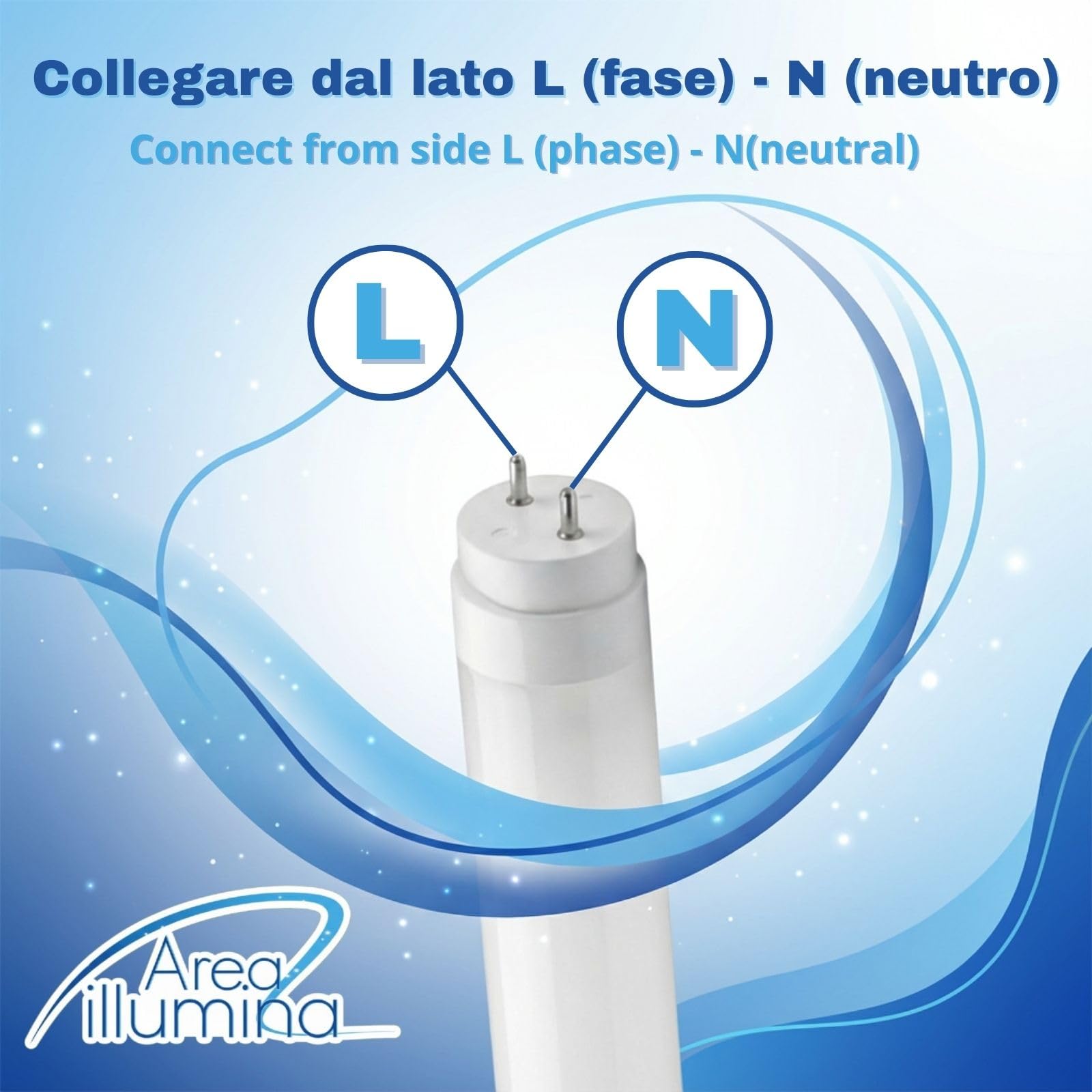 Tubi LED T8 G13 60/90/120/150 cm – Alta Efficienza – 4000K Luce Naturale o 6000K Luce Fredda – Starter Incluso – 360° – Vetro (10, 120 cm Luce Fredda 6000K)