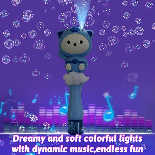 Miniatura 3 de Varita de burbujas recargable para niños con solución, musical y luz de cerdito de dibujos animados, máquina sopladora de burbujas para niños y