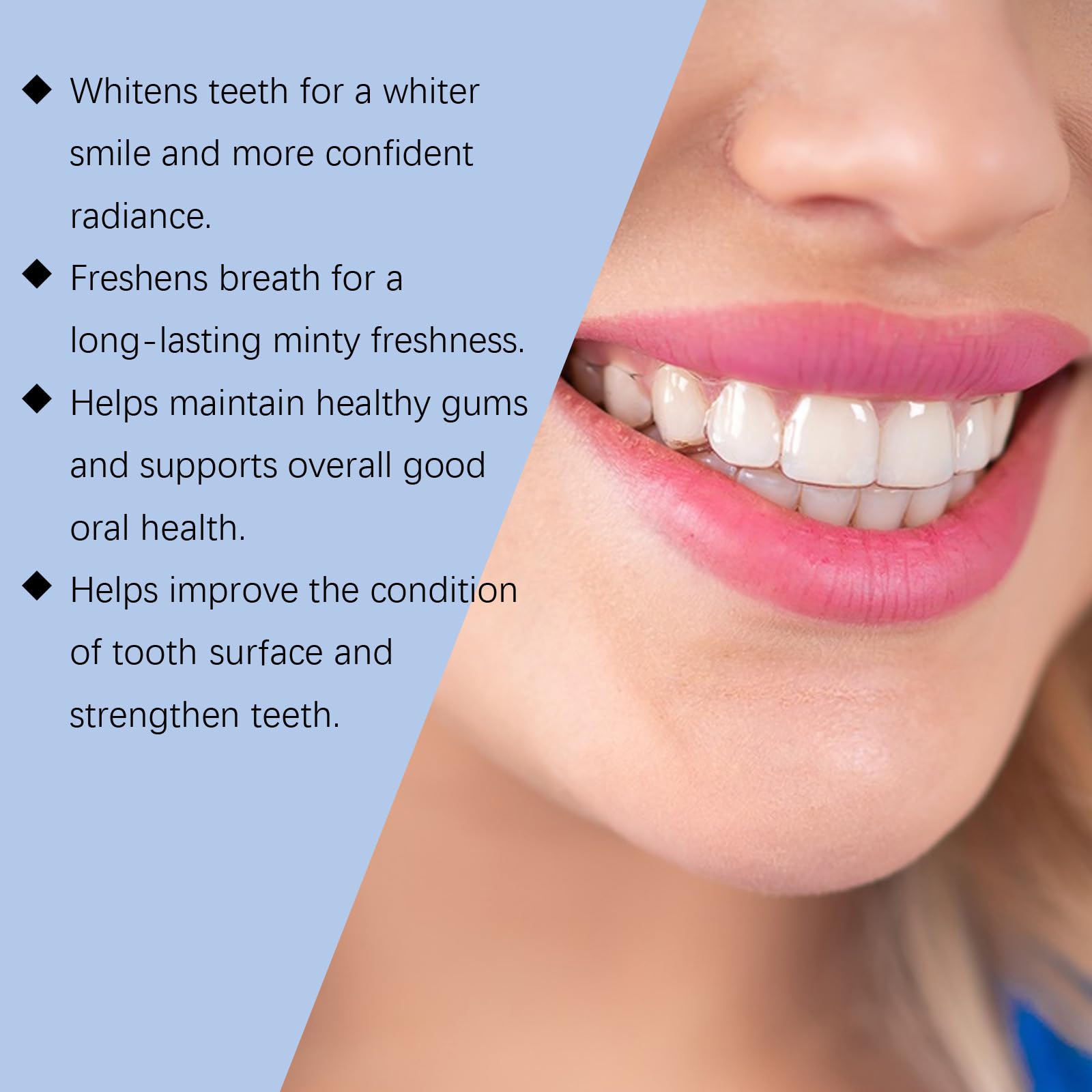 Niacinamide Whitening Toothpaste, Helps Remove Teeth Stains, Brightening, Fresh Mint Flavor for Long-Lasting Breath, Gently Cleans and Protects Gums, Safe for Tooth Surface Whitening Care (5PCS)