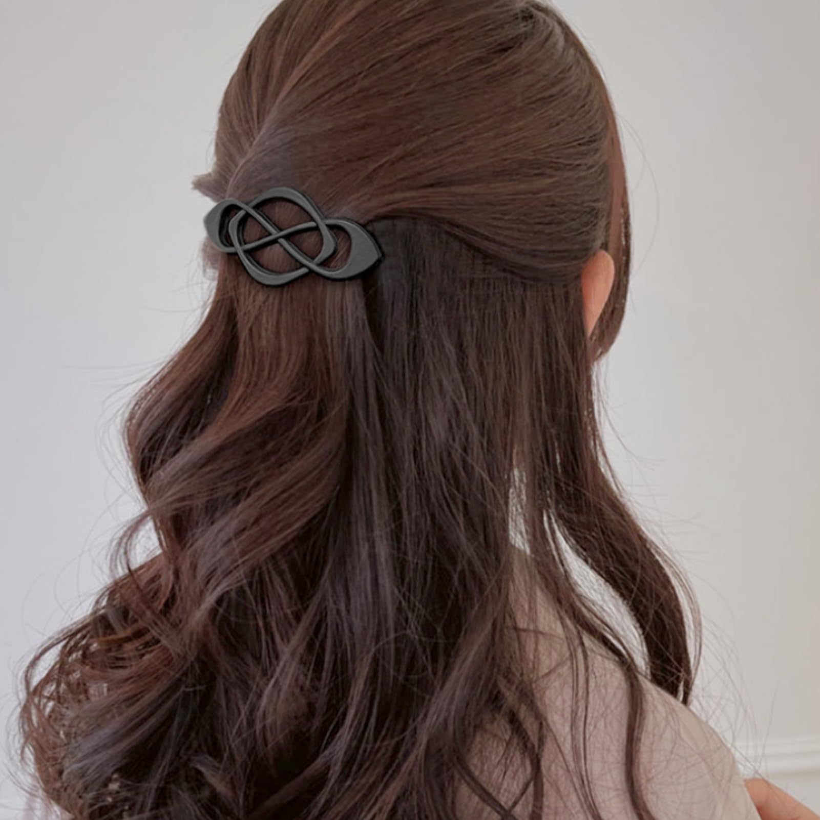 5 Pcs Flat Hair Clips, Hollow Curved French Barrette Hair Clip - Image 4