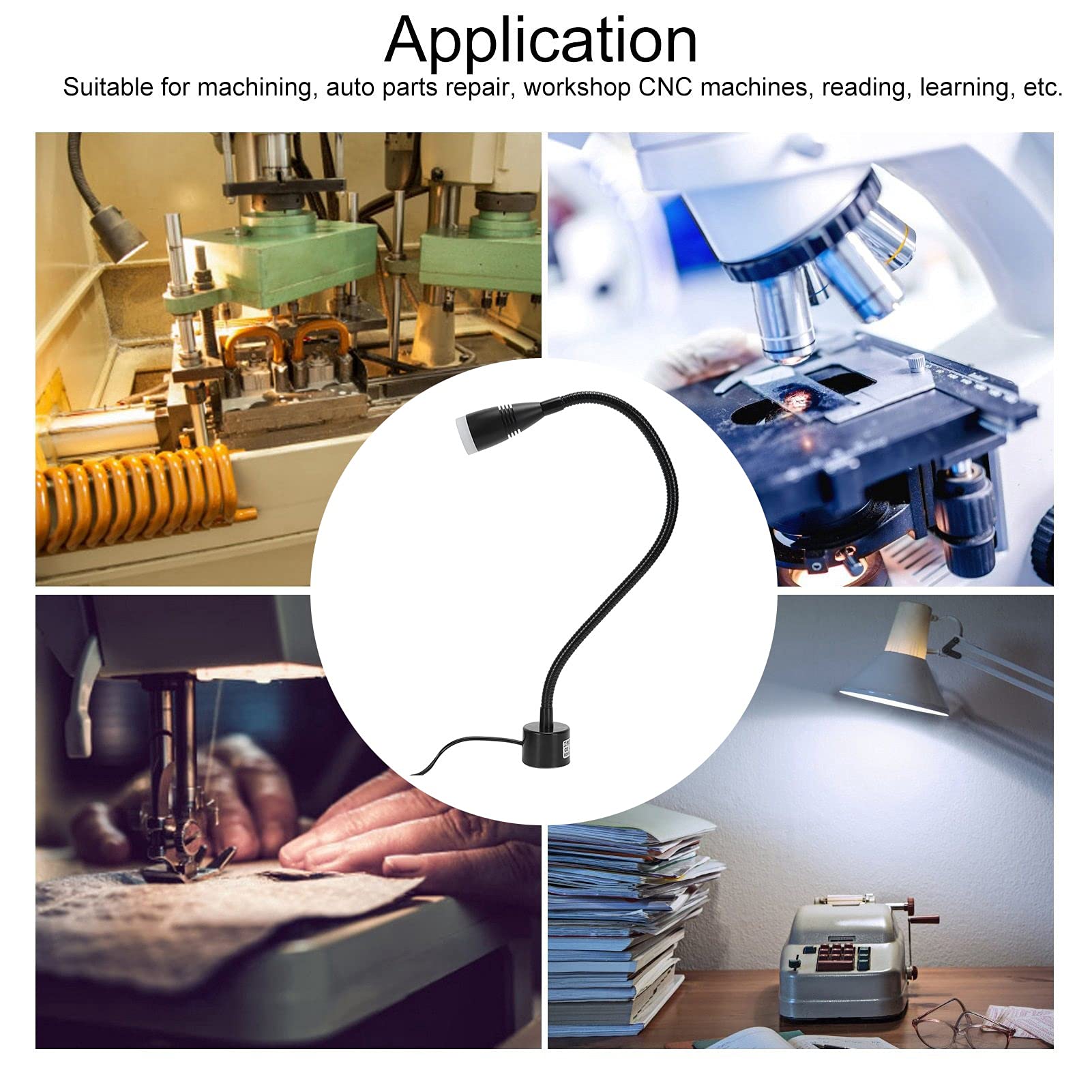 Lampe de travail à LED, lampe universelle pour machine-outil en aluminium haute luminosité étanche pour tour(Traduire)