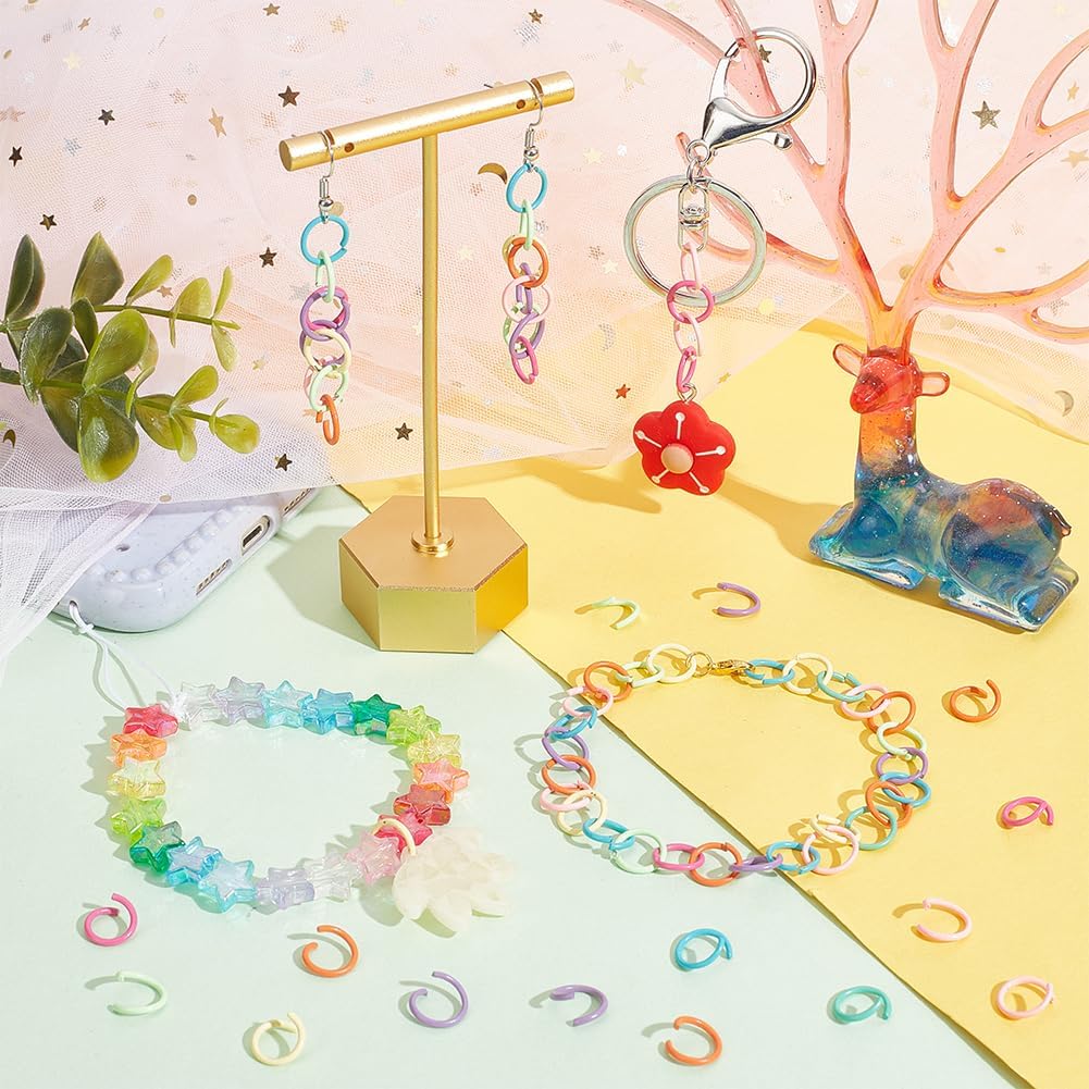 PH PandaHall 240pcs Jump Rings, 10mm Open Jump Rings 8 Colors Chainmail Rings Colored Jewelry Connector Rings 18 Gauge Unsoldered O Ring for Bracelets Necklaces Chain Choker DIY Craft Making - Image 2