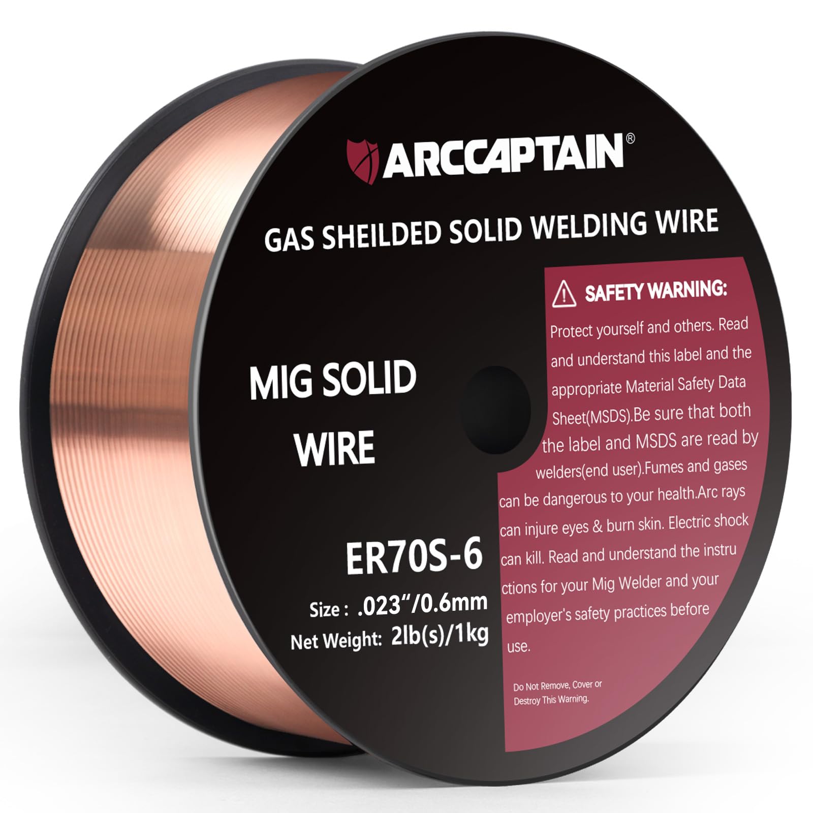 ARCCAPTAIN MIG Welding Wire ER70S-6 .023" 2LB x 1
