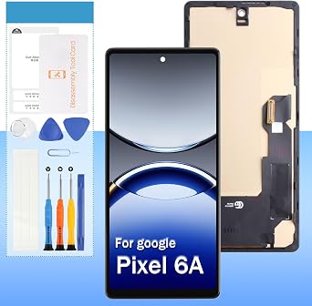 TFT Screen Replacement for Google Pixel 6A GX7AS GB62Z G1AZG 6.1" LCD Display Touch Digitizer Full Assembly with Frame No Fingerprint