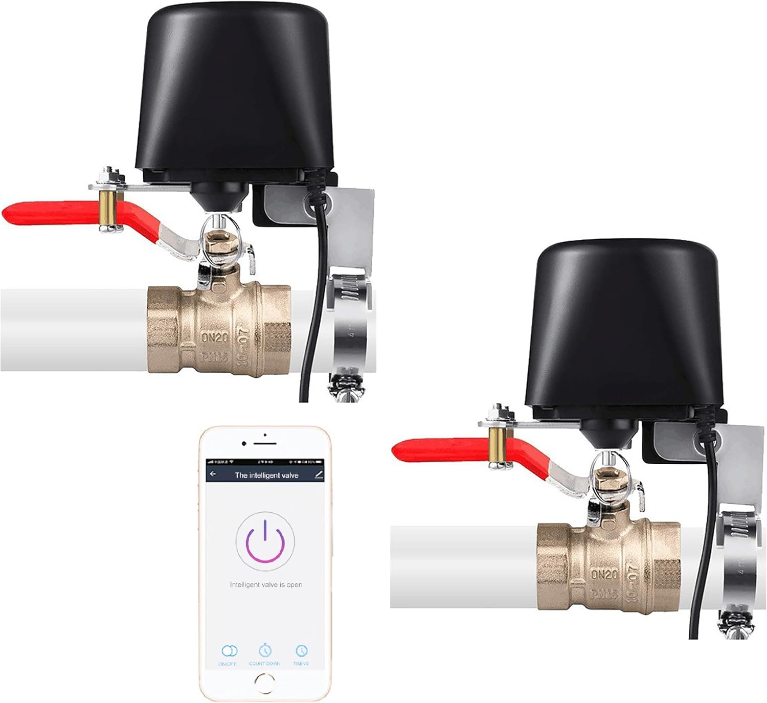 WiFi Smart Water Valve, WLAN Electric Ball Valve Switch, Garden