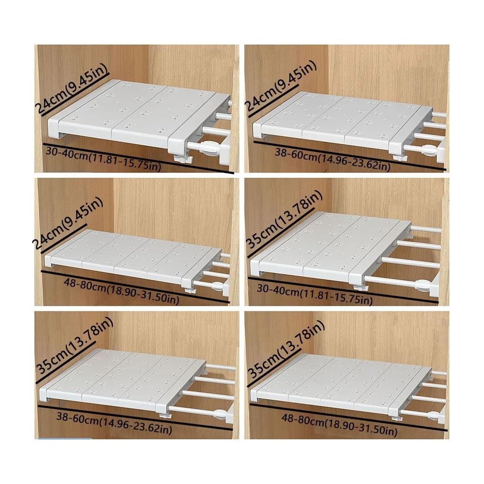 1pcs Wardrobe Storage Shelf Punch-free Für Schränke