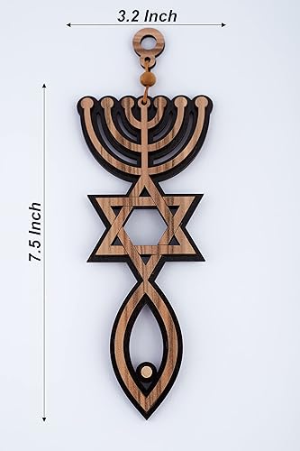 Miniatura 4 de Adorno de sello mesiánico (7.5 pulgadas), letrero mesiánico de madera, fabricado en Israel