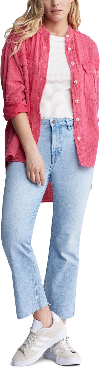 Buffalo David Bitton Women's Kim High Rise Cropped Jeans