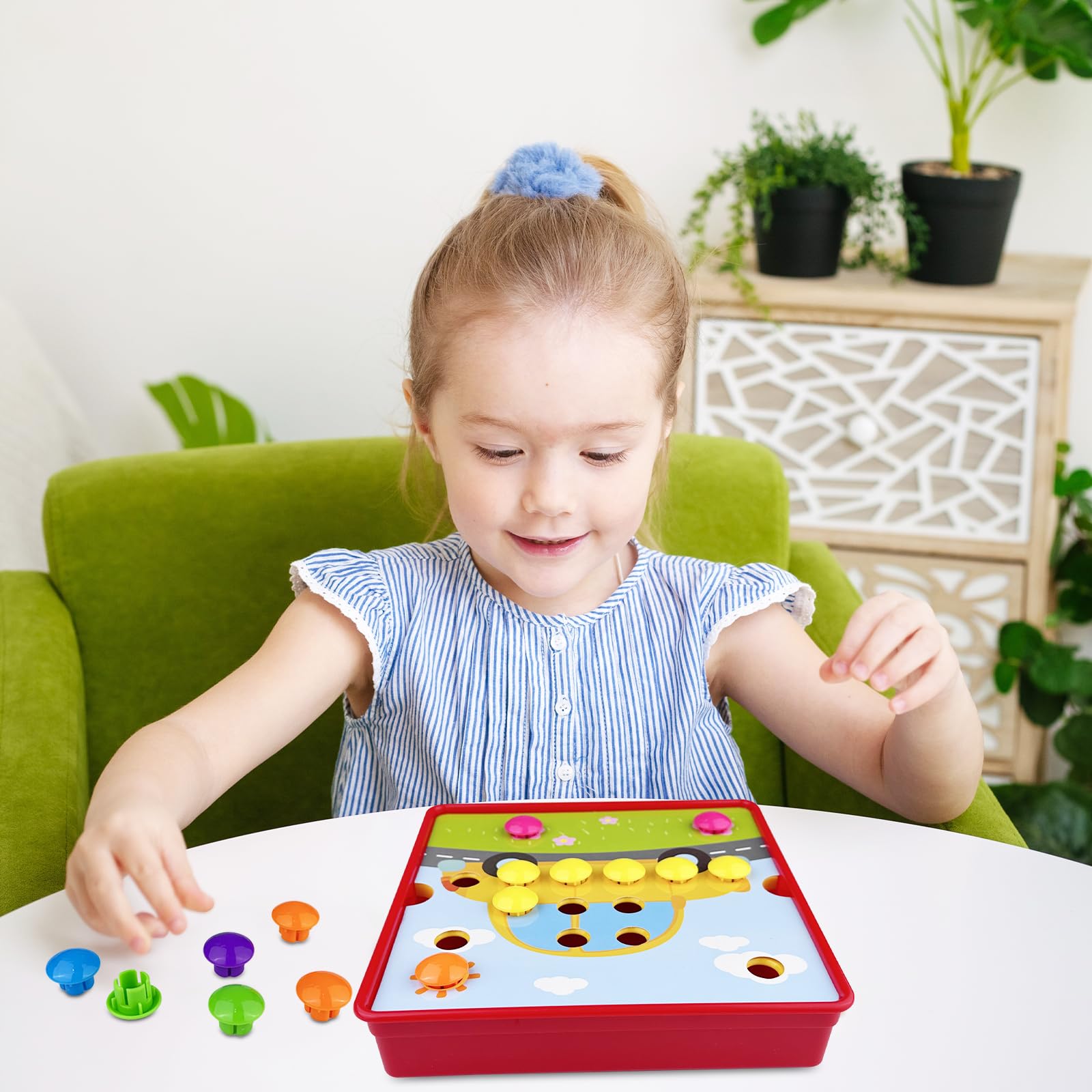 Legpador Mozaika do gry w wtyki, Montessori zabawka wtykowa dla dzieci, prezent dla dzieci